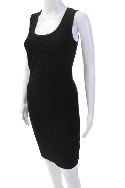 Calvin Klein Womens Sleeveless Body Con Bandage Dress Black Size Small