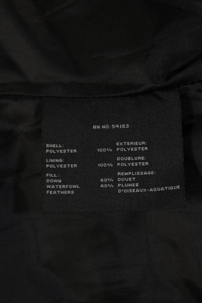 Marc New York Womens High Neck Zip Up Puffer Coat Black Size M