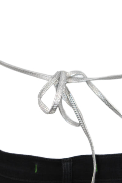 Solid & Striped Womens Nani Bikini Bathing Suit Top Silver Size Large