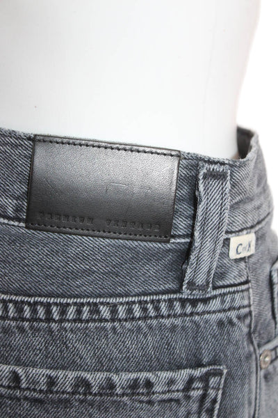 Citizens of Humanity Womens High Rise Distress Mini Denim Shorts Blue Size 25