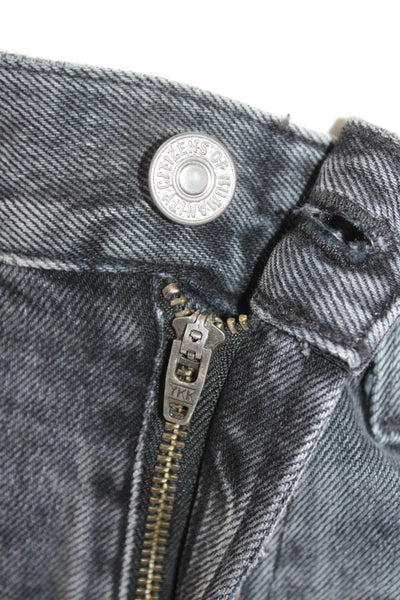 Citizens of Humanity Womens High Rise Distress Mini Denim Shorts Blue Size 25