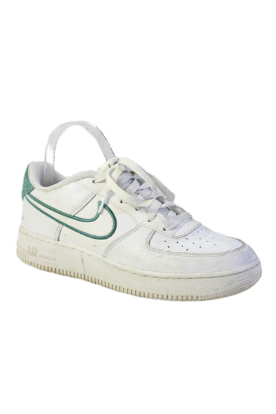 Nike Boys Lace Up Perforated Air Force 1 Low Top Sneakers White Size 7