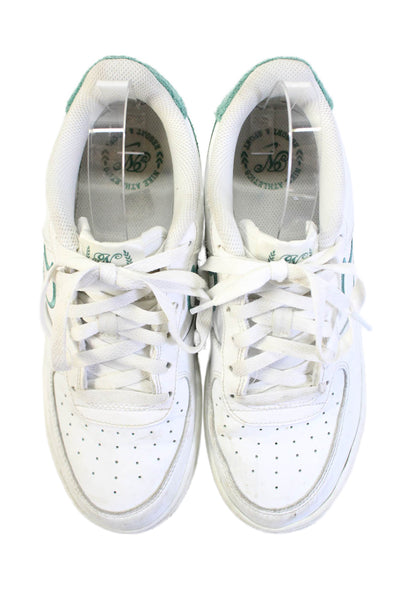 Nike Boys Lace Up Perforated Air Force 1 Low Top Sneakers White Size 7