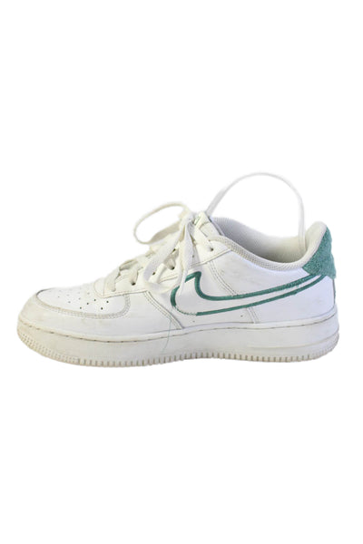 Nike Boys Lace Up Perforated Air Force 1 Low Top Sneakers White Size 7
