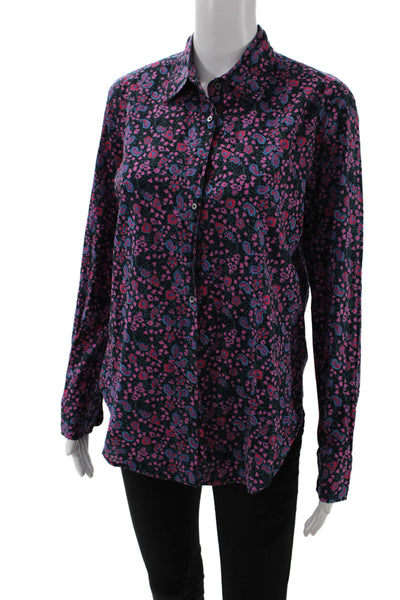 Xirena Womens Cotton Long Sleeve Button Up Blouse Pink Size XS