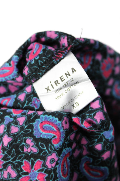 Xirena Womens Cotton Long Sleeve Button Up Blouse Pink Size XS
