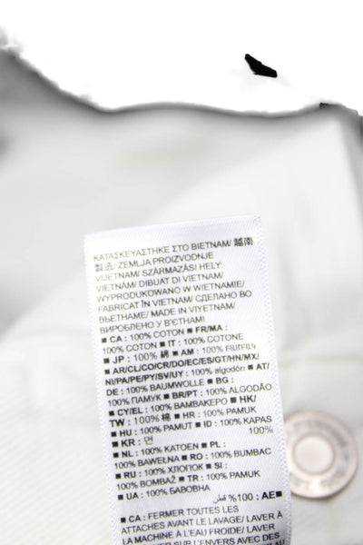 Gap Womens Button Front Long Sleeve Collared Jean Jacket White Size XS