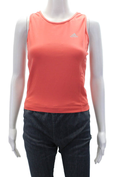 Adidas Womens Built In Bra Activewear Tank Top Coral Size L