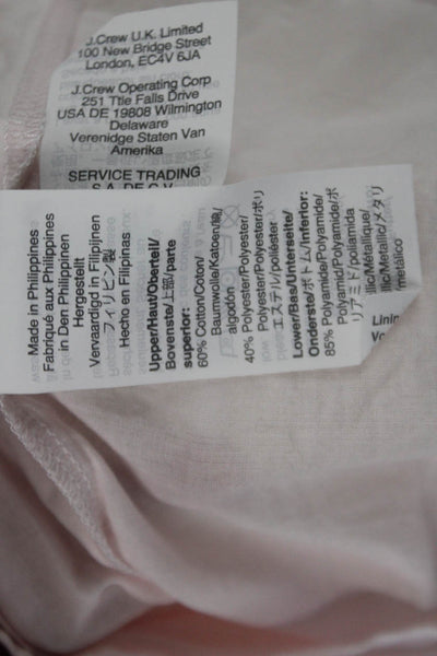 Crewcuts Girls Long Sleeve Metallic Ruffle Dress Pink Size 7