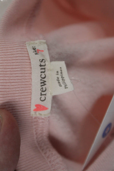 Crewcuts Girls Long Sleeve Metallic Ruffle Dress Pink Size 7