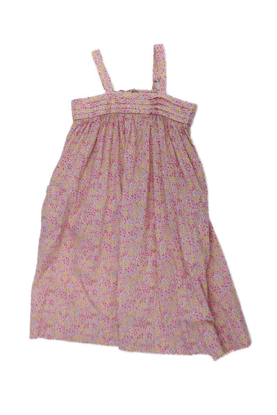 Smokks Girls Floral Print Sleeveless Shift Dress Pink Size 8/9