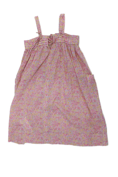 Smokks Girls Floral Print Sleeveless Shift Dress Pink Size 8/9