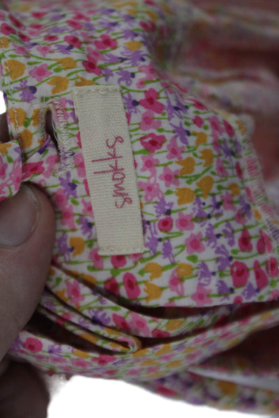 Smokks Girls Floral Print Sleeveless Shift Dress Pink Size 8/9