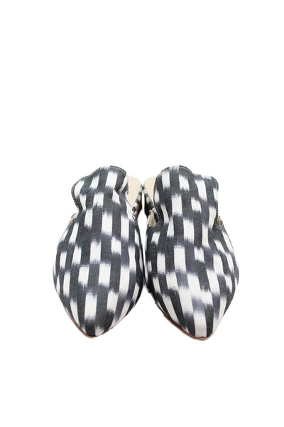 Baldiz Womens Printed Amelia Slides Shoes Black White Size 8