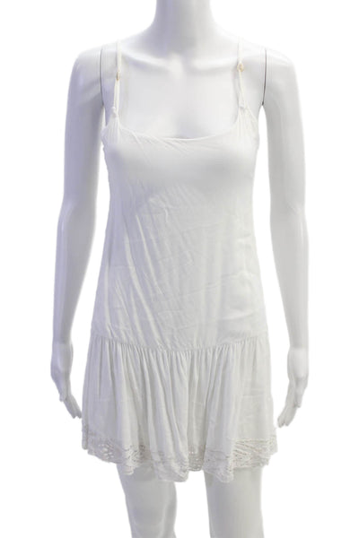 Cindi Gindi Womens Spaghetti Strap Scoop Neck Mini Dress White Size Small