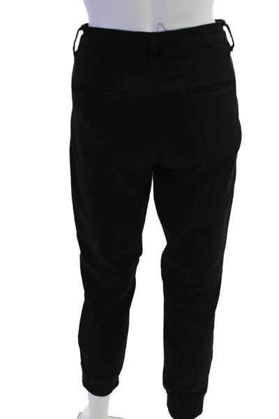 J Brand Womens Zipper Fly High Rise Straight Leg Pants Black Cotton Size 26