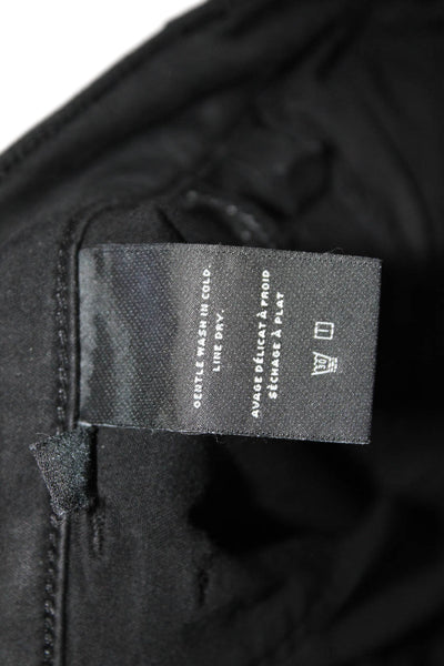 J Brand Womens Zipper Fly High Rise Straight Leg Pants Black Cotton Size 26