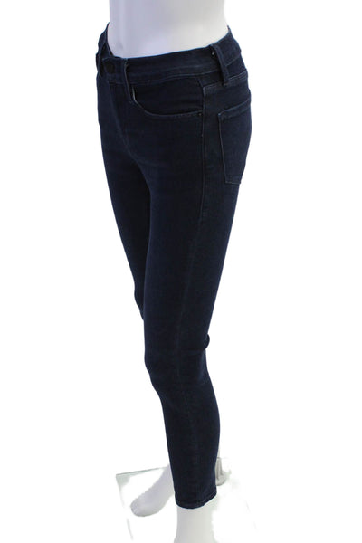 Frame Womens Zipper Fly High Rise Dark Wash Skinny Jeans Blue Size 26