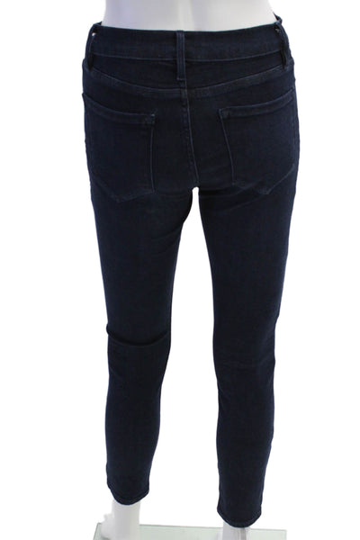 Frame Womens Zipper Fly High Rise Dark Wash Skinny Jeans Blue Size 26