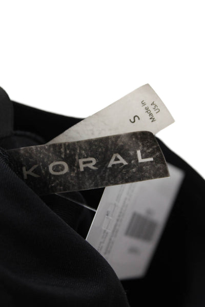 KORAL ACTIVEWEAR Womens Pull On Color Block Ankle Leggings Black Size S