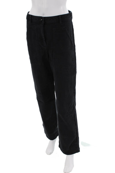 Wilfred Womens Cotton Zip Button Straight Leg Lined Pants Black Size 06