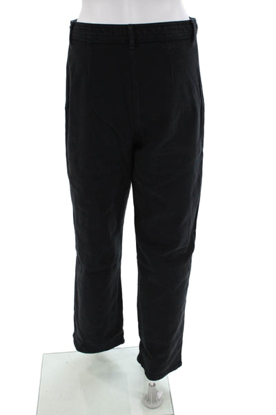 Wilfred Womens Cotton Zip Button Straight Leg Lined Pants Black Size 06