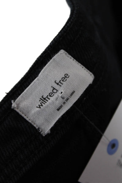 Wilfred Womens Cotton Zip Button Straight Leg Lined Pants Black Size 06