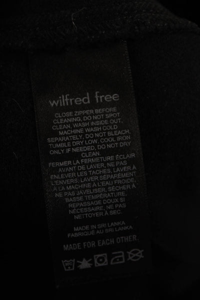 Wilfred Womens Cotton Zip Button Straight Leg Lined Pants Black Size 06