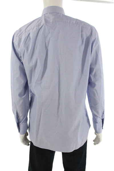 J Crew Mens Textured Long Sleeve Button Up Shirt Blue Size EUR 34
