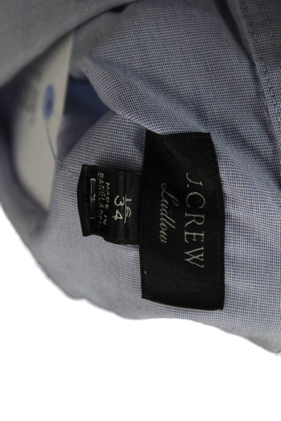 J Crew Mens Textured Long Sleeve Button Up Shirt Blue Size EUR 34