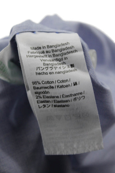 J Crew Mens Textured Long Sleeve Button Up Shirt Blue Size EUR 34