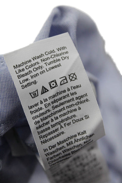 J Crew Mens Textured Long Sleeve Button Up Shirt Blue Size EUR 34