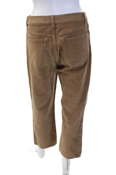 DL1961 Womens Zipper Fly High Rise Corduroy Straight Leg Jeans Brown Size 28