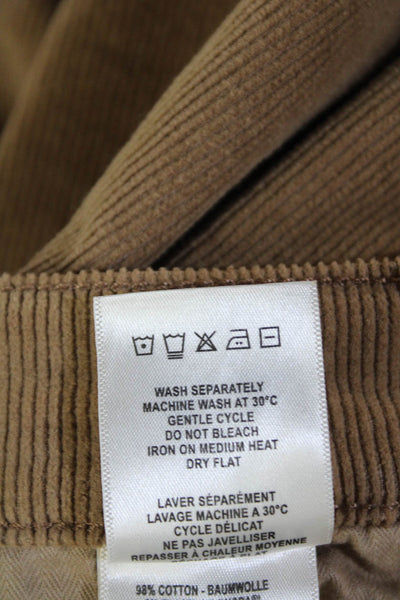DL1961 Womens Zipper Fly High Rise Corduroy Straight Leg Jeans Brown Size 28