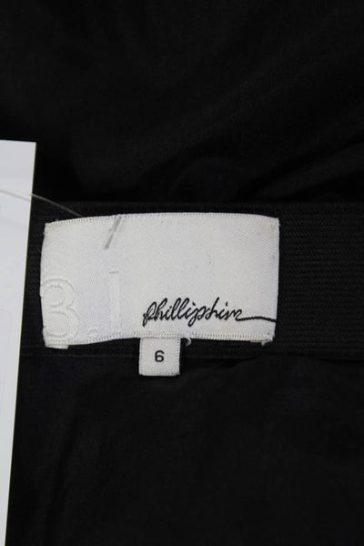 3.1 Phillip Lim Womens Side Zip Tiered Knee Length Skirt Black Wool Size 6