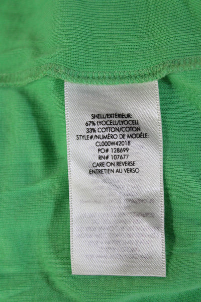 Alice + Olivia Womens Basic T-Shirt Green Size S