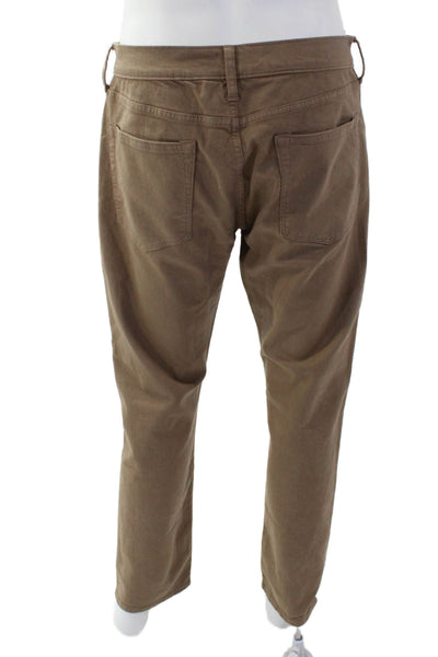 J Crew Mens Cotton Straight Leg Denim Jeans Brown Size 33X30