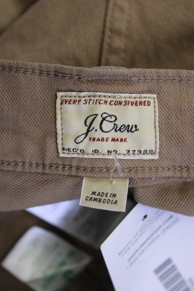 J Crew Mens Cotton Straight Leg Denim Jeans Brown Size 33X30