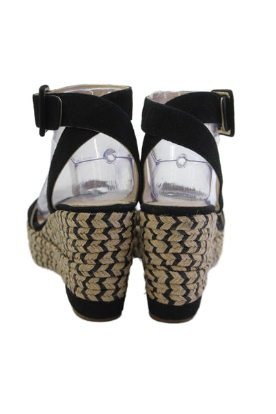 Paloma Barcelo Womens Ankle Strap Wedge Sandals Beige Size 38 8