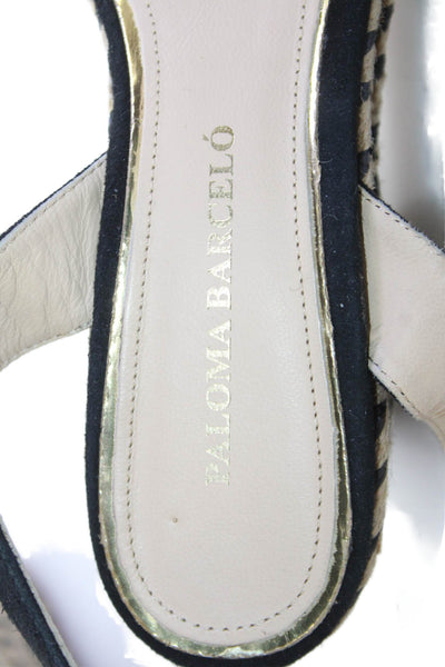 Paloma Barcelo Womens Ankle Strap Wedge Sandals Beige Size 38 8