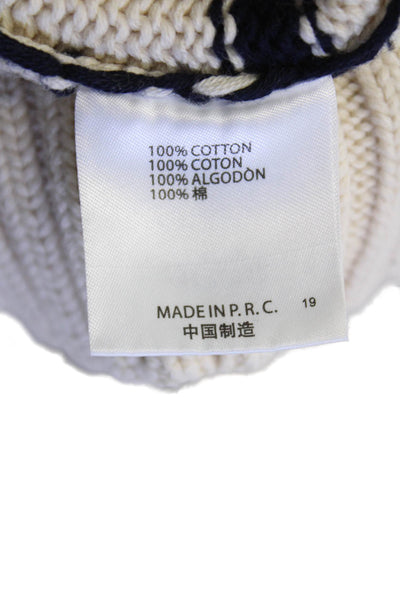 Brandy Melville Womens Cotton Striped Sweater Top Beige Size OS