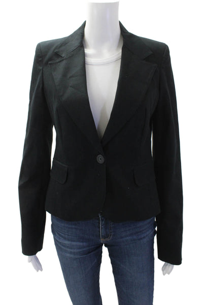 Just Cavalli Womens Single Button Notched Lapel Blazer Jacket Black Size IT 42
