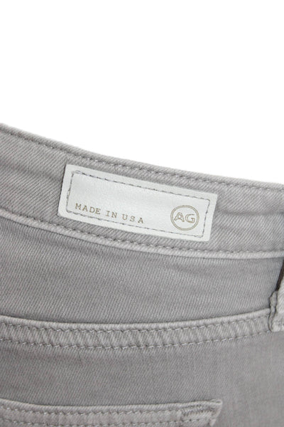 AG Adriano Goldschmied Womens Zipper Fly Mid Rise Skinny Jeans Gray Size 26