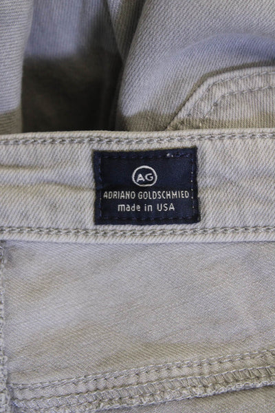 AG Adriano Goldschmied Womens Zipper Fly Mid Rise Skinny Jeans Gray Size 26