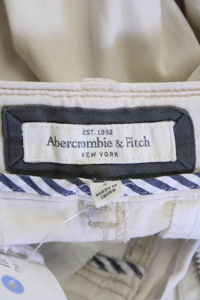 Abercrombie & Fitch Womens Zipper Fly Mid Rise Flare Leg Pants White Size 2