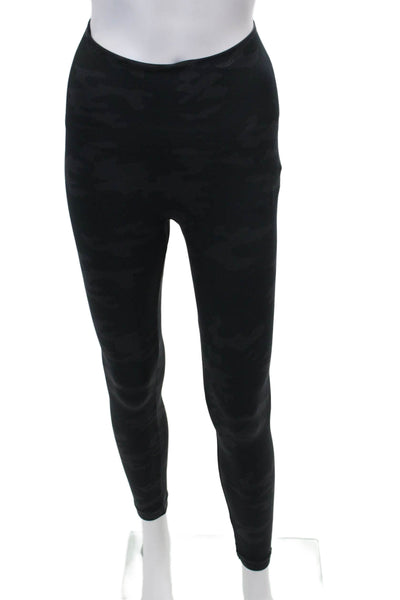 SPANX® Womens Camouflage Print Cropped Leggings Black Grey Size Extra Small