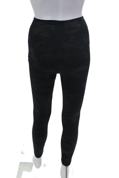 SPANX® Womens Camouflage Print Cropped Leggings Black Grey Size Extra Small