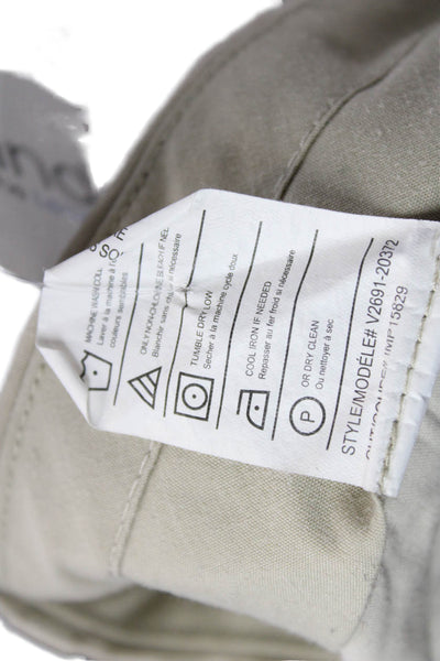 Vince Womens Mid Rise Zip Up Bermuda Shorts Beige Cotton Size 00