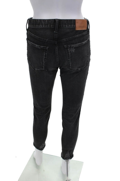 Moussy Womens High Rise Skinny Leg Jeans Black Cotton Size 26
