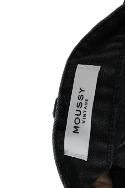 Moussy Womens High Rise Skinny Leg Jeans Black Cotton Size 26